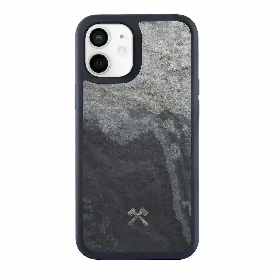 Чехол из натурального камня Woodcessories Bumper Case Stone Camo Gray для iPhone 12 mini (12390)