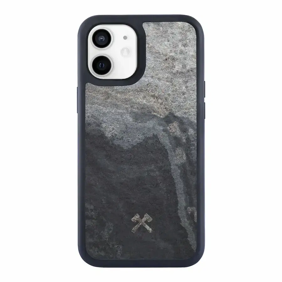 Чехол из натурального камня Woodcessories Bumper Case Stone Camo Gray для iPhone 12 mini (12390)