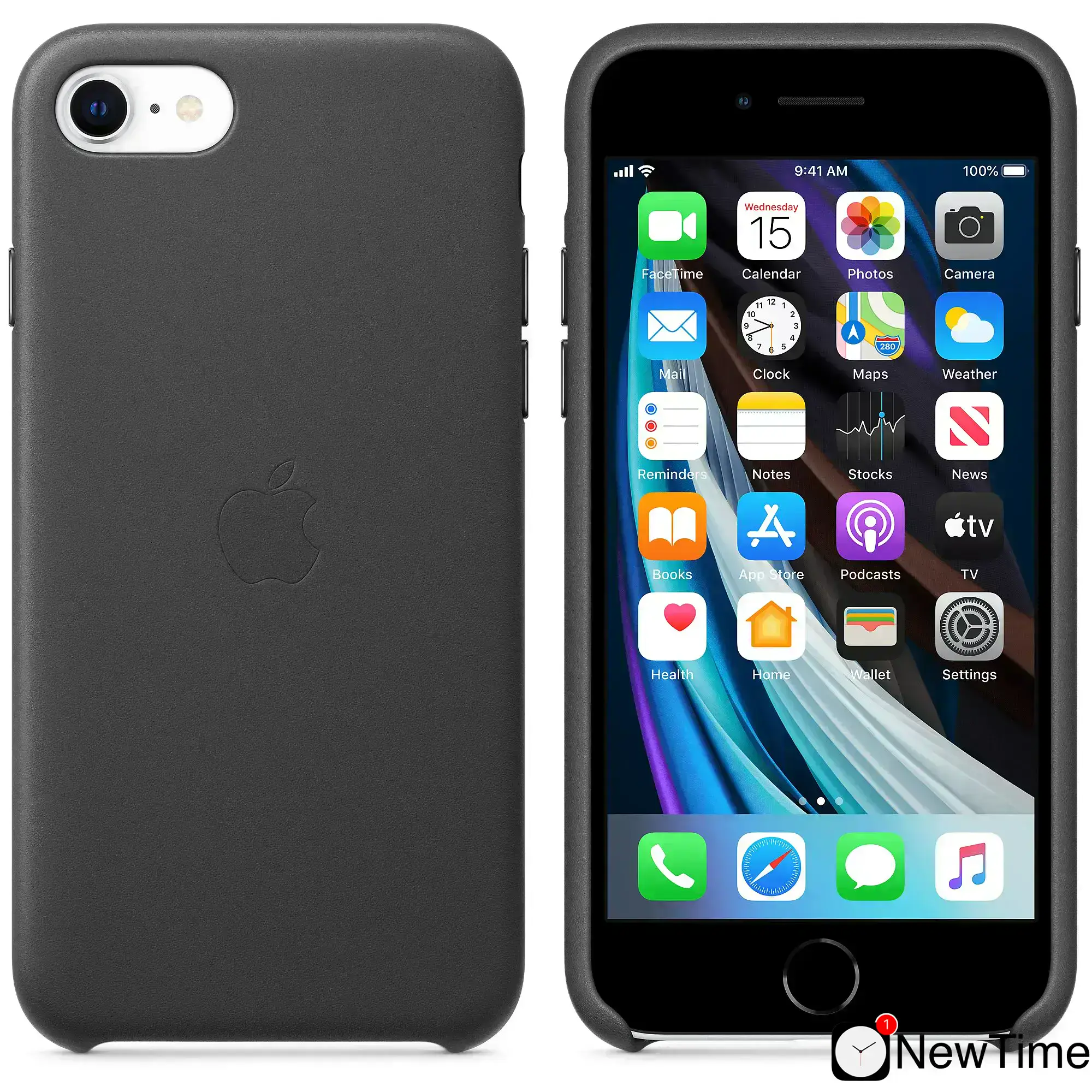 Чохол Apple iPhone SE Leather Case - Black (MXYM2)