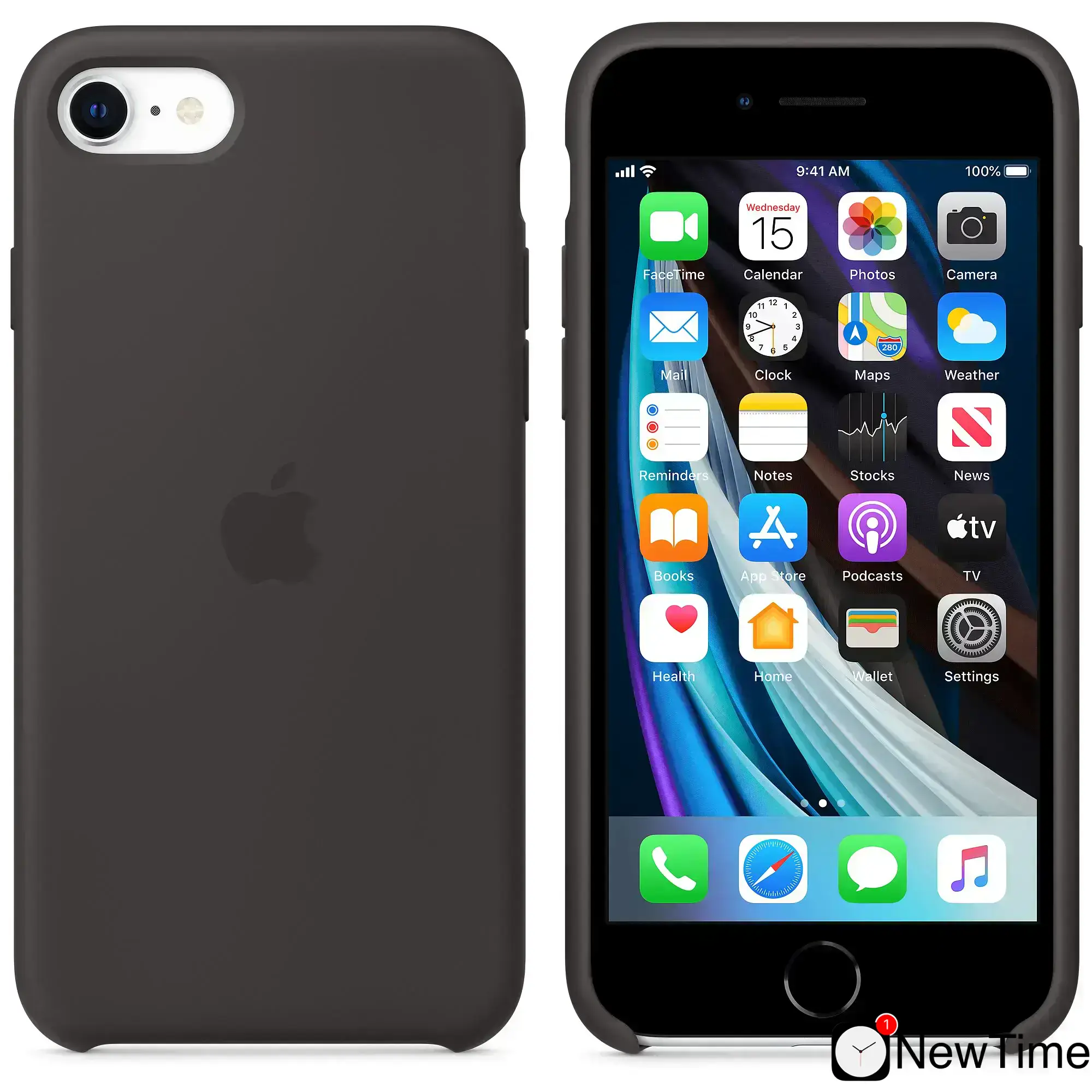 Чохол Apple iPhone SE Silicone Case - Black (MXYH2)
