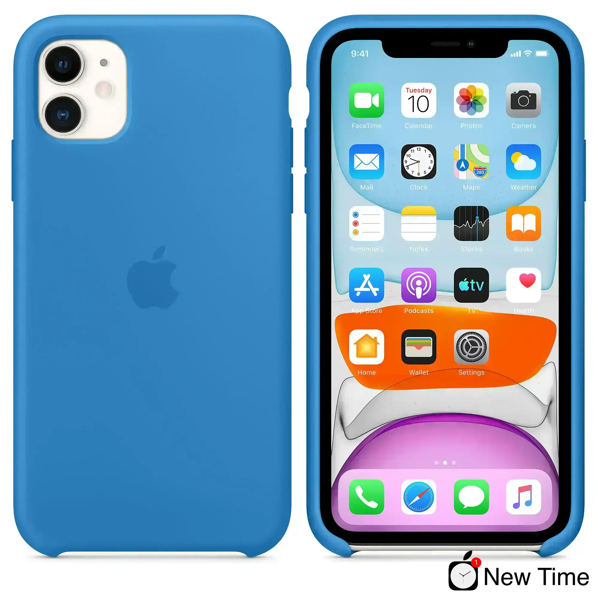 Чехол Apple iPhone 11 Silicone Case - Surf Blue (MXYY2)