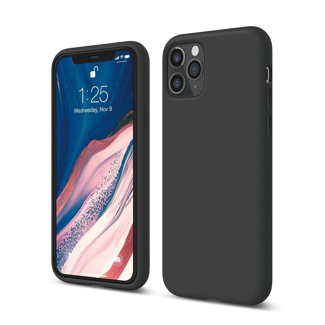 iPhone 11 Pro Silicone Case Full Cover - Black