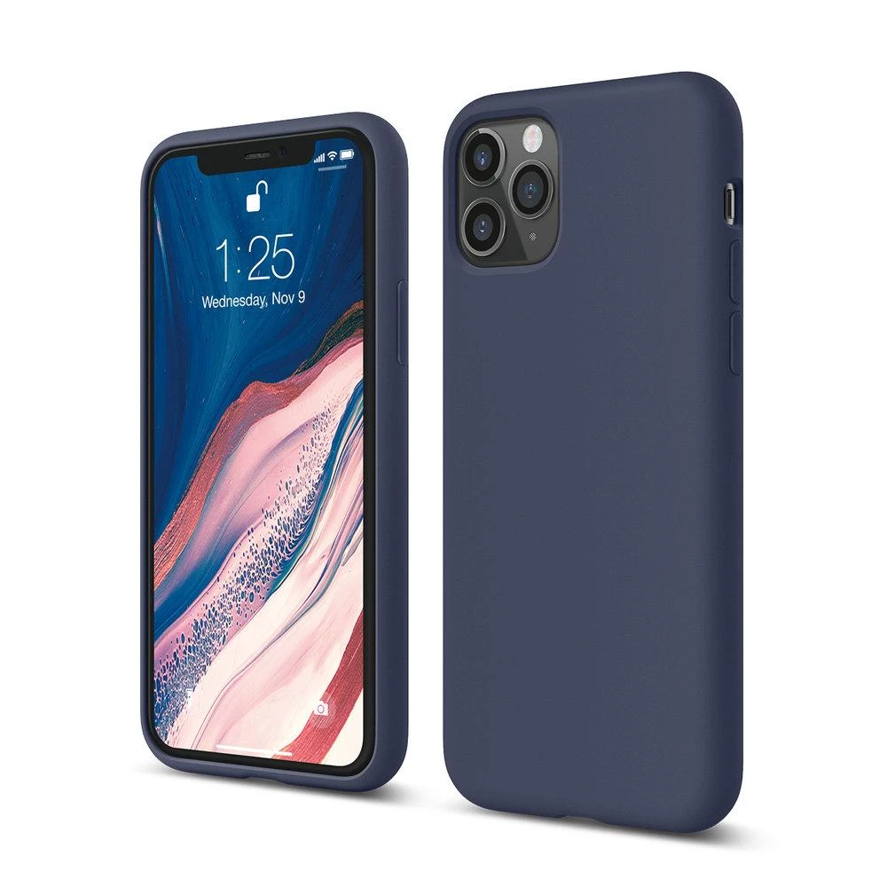 iPhone 11 Pro Silicone Case Full Cover - Midnight Blue