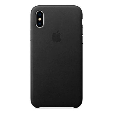 Чохол Apple iPhone X Leather Case - Black (MQTD2)