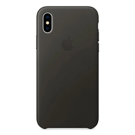 Чохол Apple iPhone X Leather Case - Charcoal Gray (MQTF2)