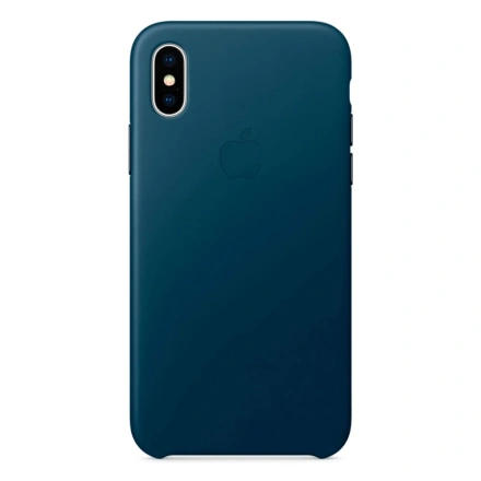 Чохол Apple iPhone X Leather Case - Cosmos Blue (MQTH2)