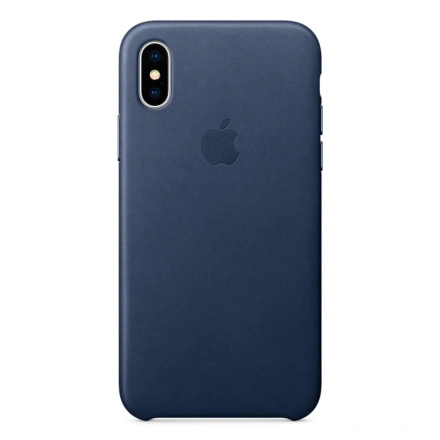 Чохол Apple iPhone X Leather Case - Midnight Blue (MQTC2)