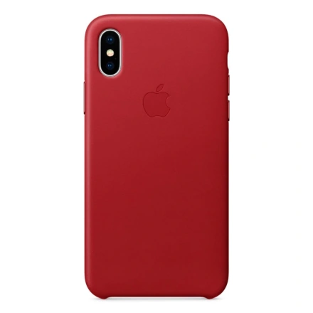 Чехол Apple iPhone XS Max Leather Case - PRODUCT RED (MRWQ2)