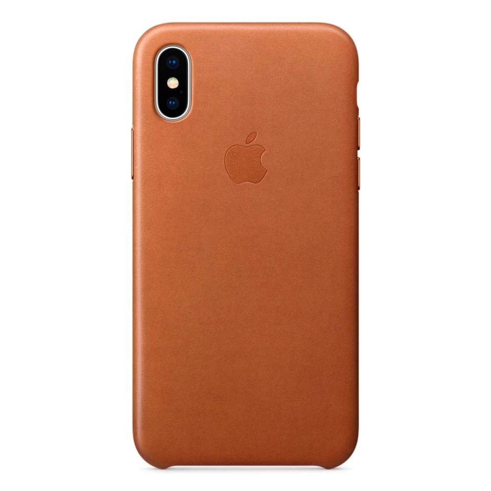Apple iPhone XS Leather Case - Saddle Brown (MRWP2)