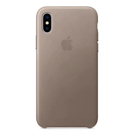 Чохол Apple iPhone X Leather Case - Taupe (MQT92)