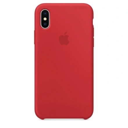 Чехол Apple iPhone XS Max Silicone Case LUX COPY - PRODUCT RED (MRWH2)