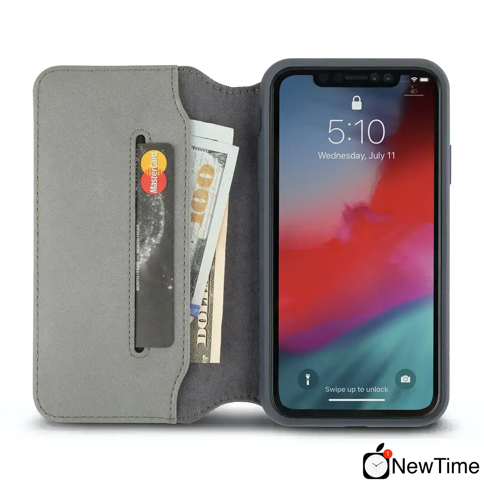 Чехол Moshi Overture Premium Wallet Case Herringbone Gray for iPhone XR (99MO091051)