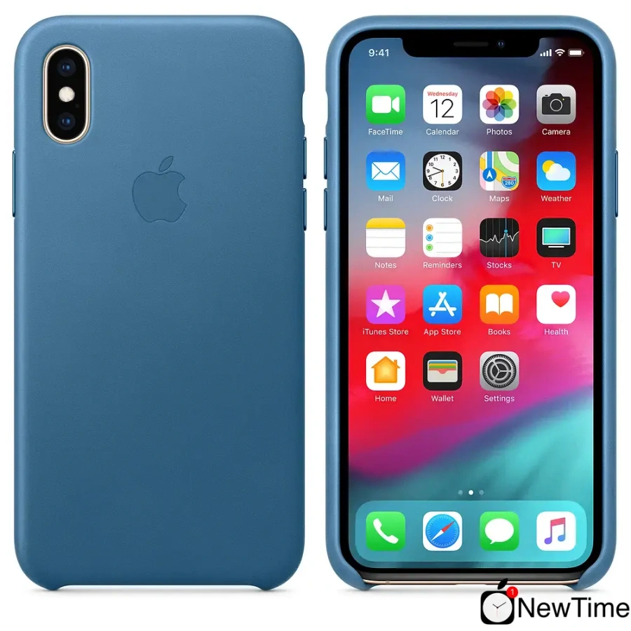 Чохол Apple iPhone XS Leather Case - Cape Cod Blue (MTET2)