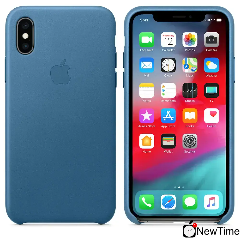 Чохол Apple iPhone XS Leather Case - Cape Cod Blue (MTET2)