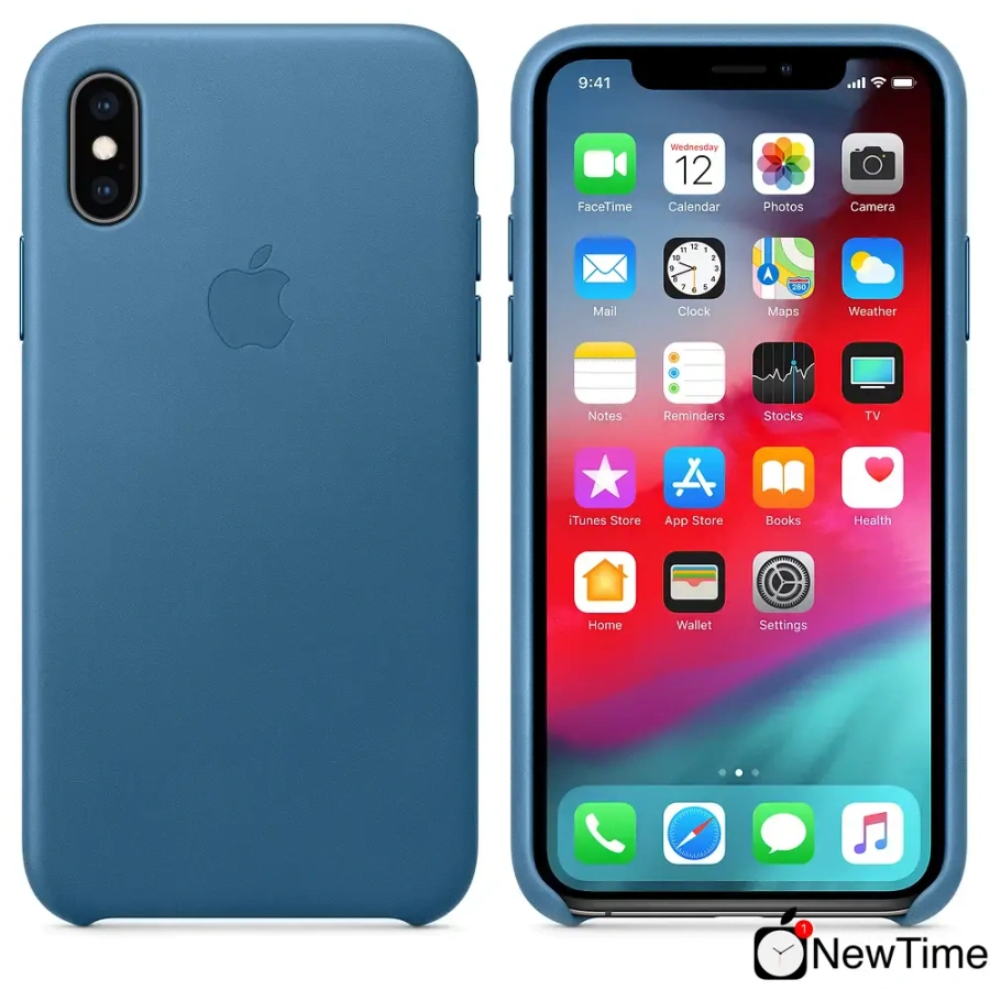 Чохол Apple iPhone XS Leather Case - Cape Cod Blue (MTET2)