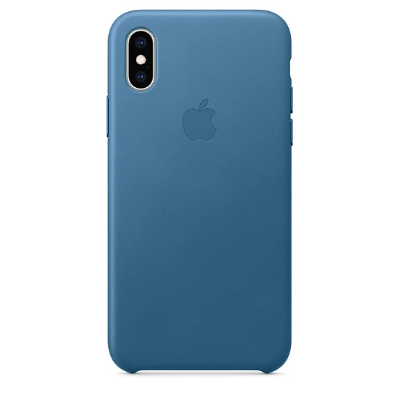 Apple iPhone XS Leather Case - Cape Cod Blue (MTET2)