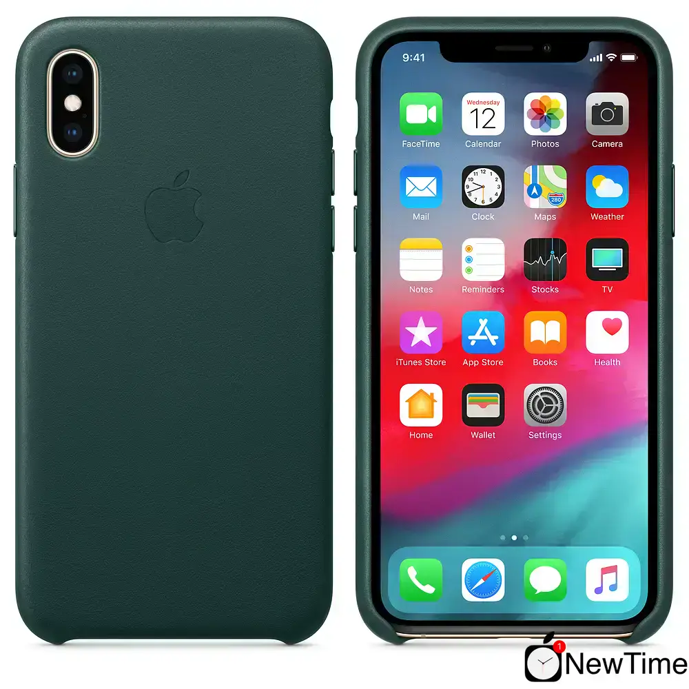 Чехол Apple iPhone XS Max Leather Case - Forest Green (MTEV2)