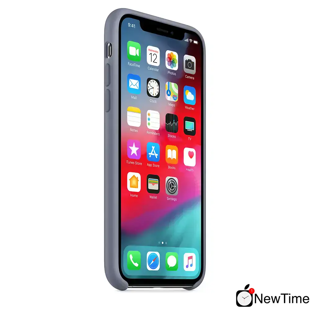 Чехол Apple iPhone X/XS Silicone Case LUX COPY - Lavender Gray (MTFC2)