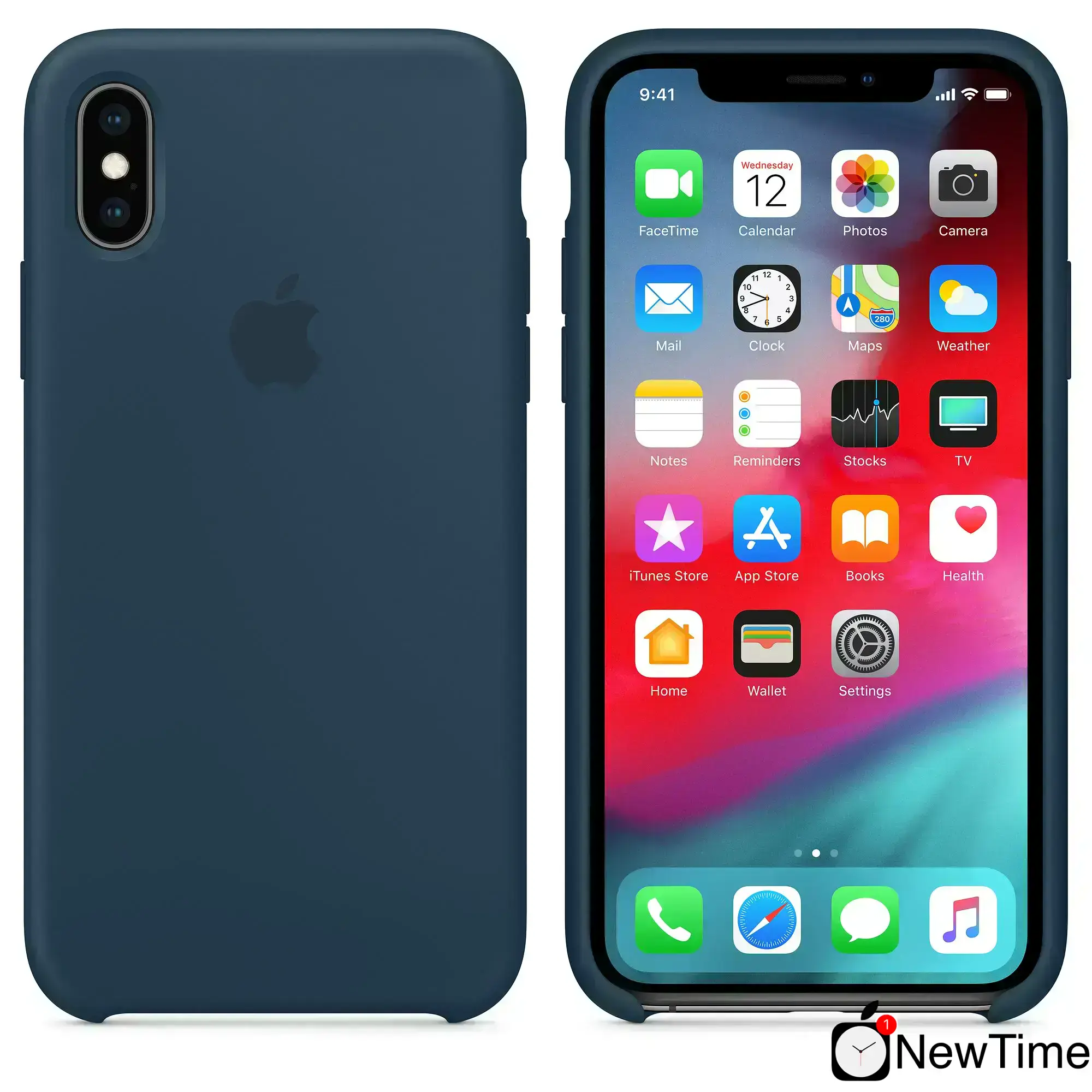 Чехол Apple iPhone XS Silicone Case - Pacific Green (MUJU2)