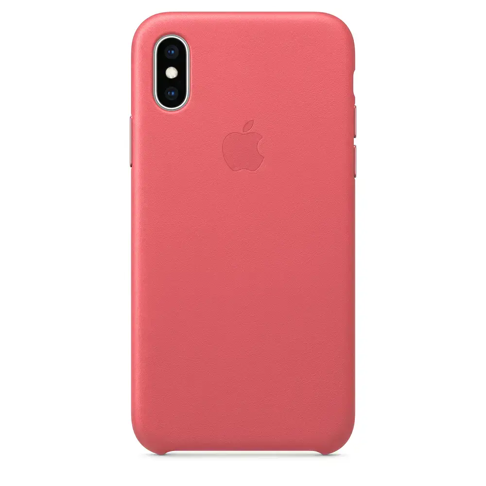 Чохол Apple iPhone XS Leather Case - Peony Pink (MTEU2)