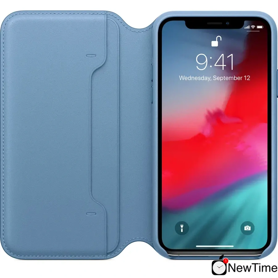 Чохол Apple iPhone XS Max Leather Folio - Cape Cod Blue (MRX52)