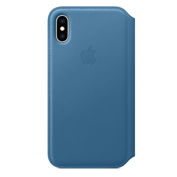 Apple iPhone XS Leather Folio - Cape Cod Blue (MRX02)