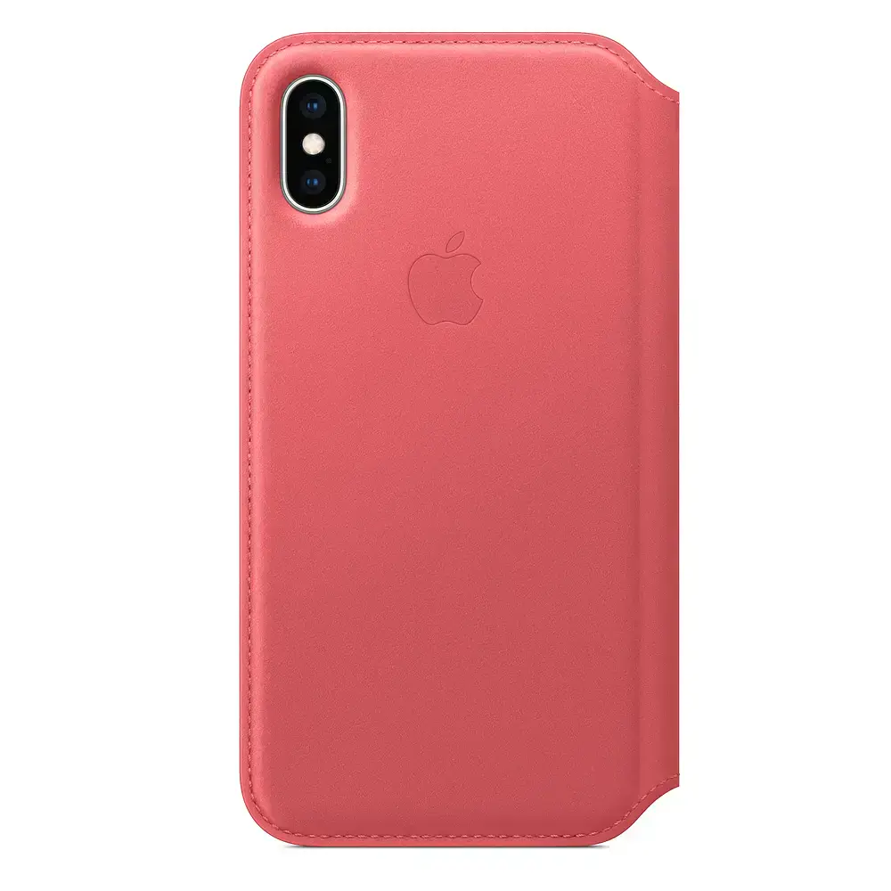 Чохол Apple iPhone XS Leather Folio - Peony Pink (MRX12)