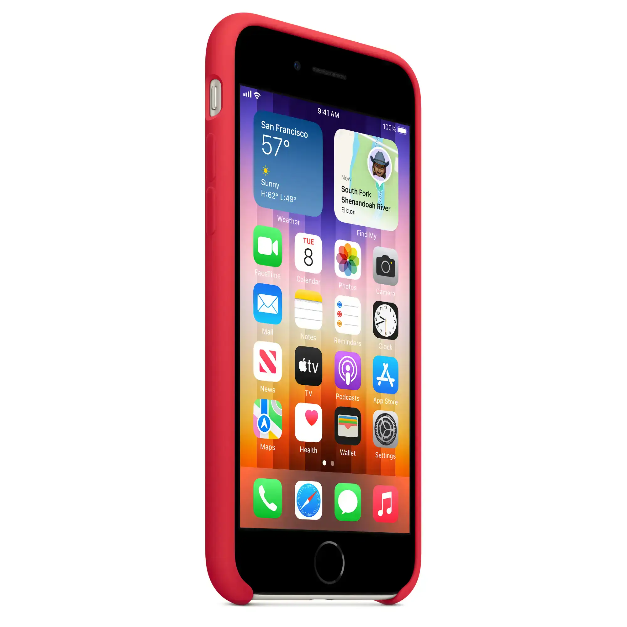 Чохол Apple iPhone SE Silicone Case - (PRODUCT)RED (MN6H3)