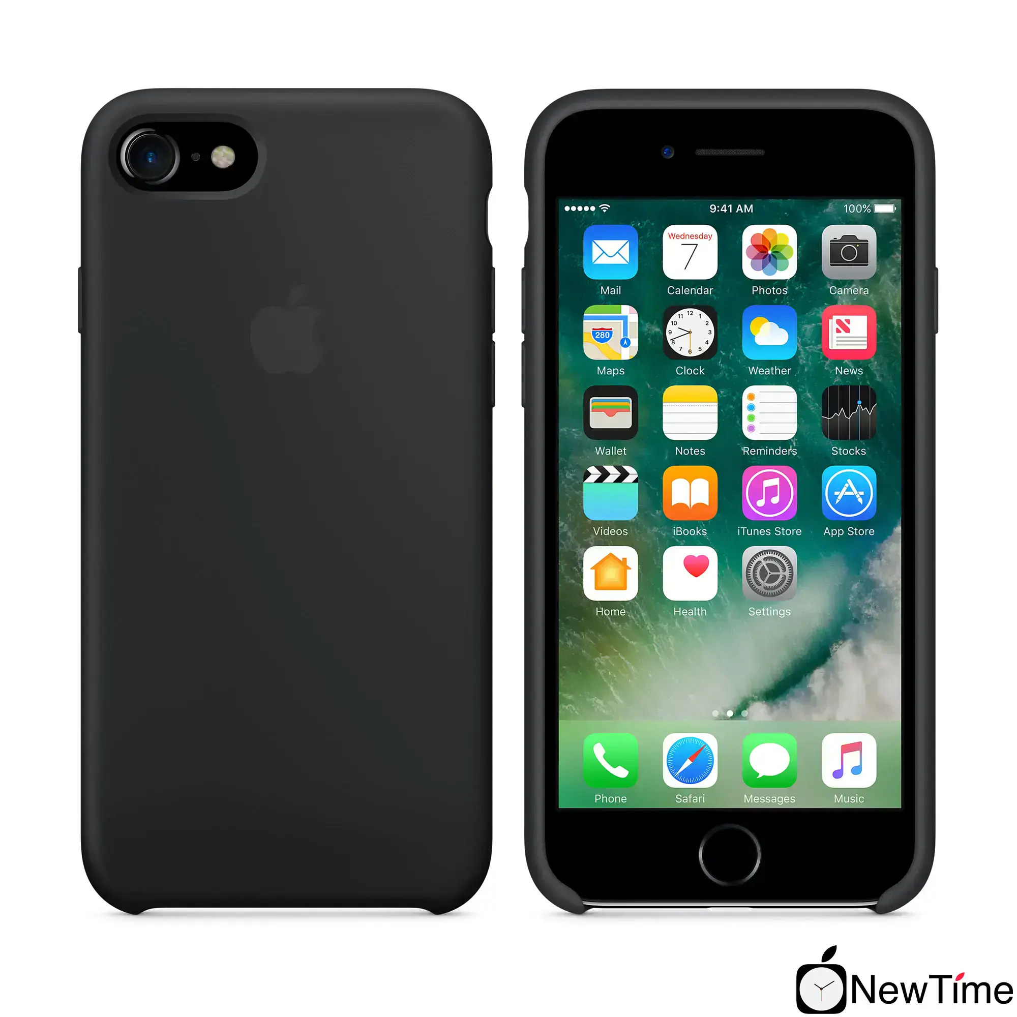 Чехол Apple iPhone 7/8/SE-2 Silicone Case LUX COPY - Black (MMW82, MQGK2)