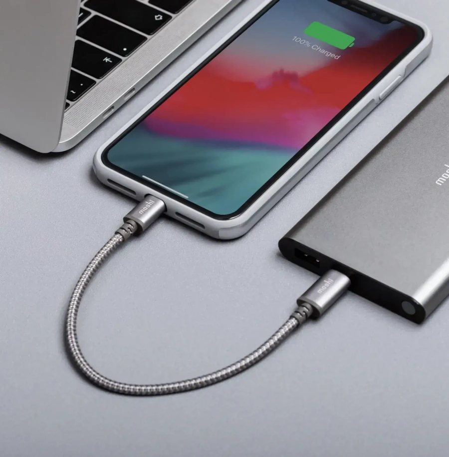 Кабель Moshi Integra Cable USB-C to Lightning Titanium Gray (0.25 m) (99MO084043)