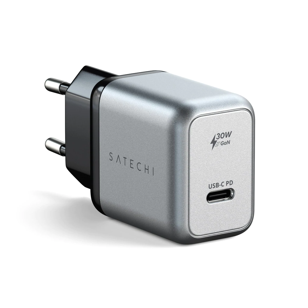 Зарядний пристрій Satechi 30W USB-C PD Gan Wall Charger Space Gray (ST-UC30WCM-EU)