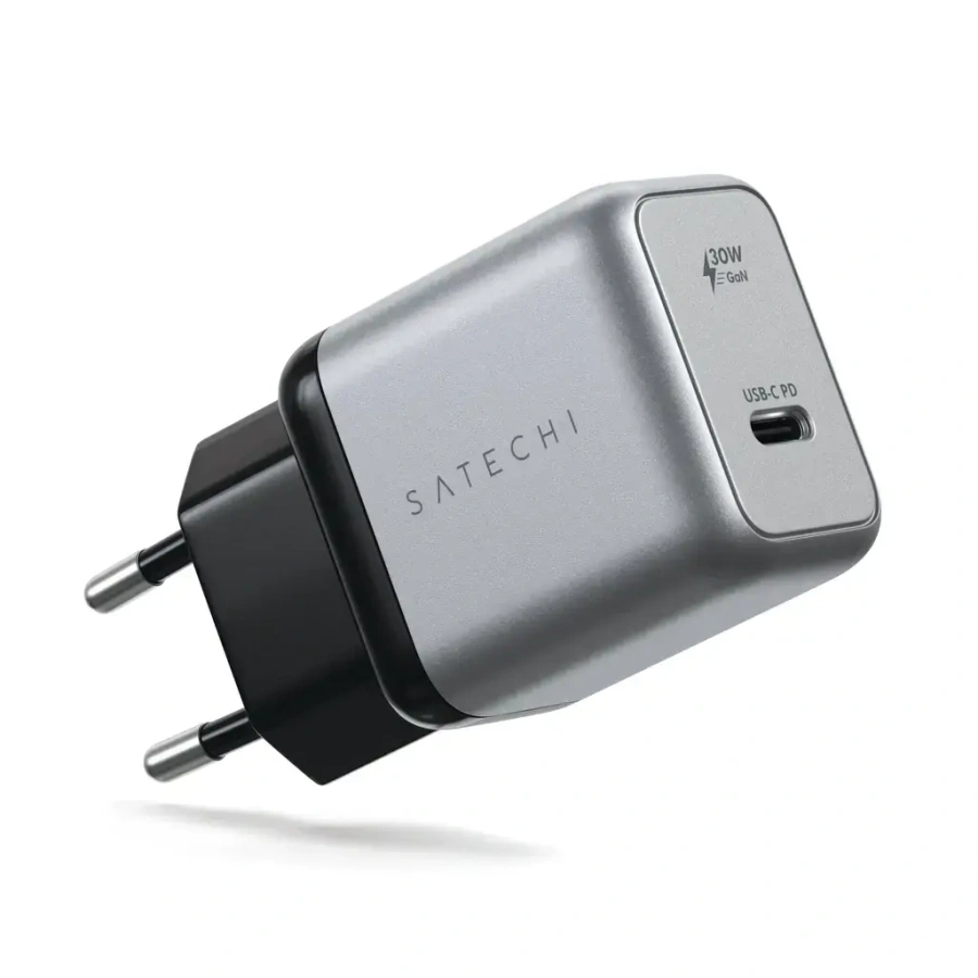 Зарядний пристрій Satechi 30W USB-C PD Gan Wall Charger Space Gray (ST-UC30WCM-EU)