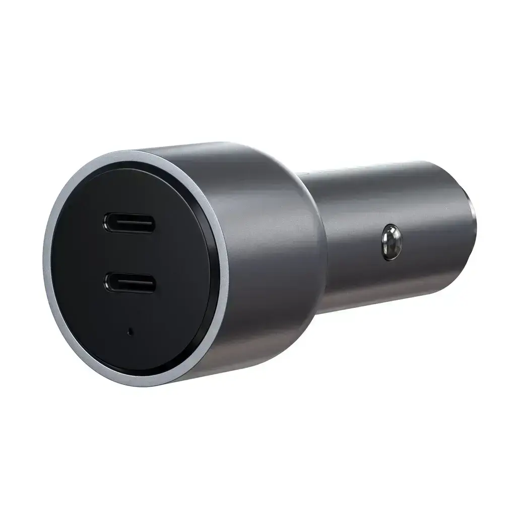 Автомобільний зарядний пристрій Satechi 40W Dual USB-C PD Car Charger Space Grey (ST-U2C40CCM)