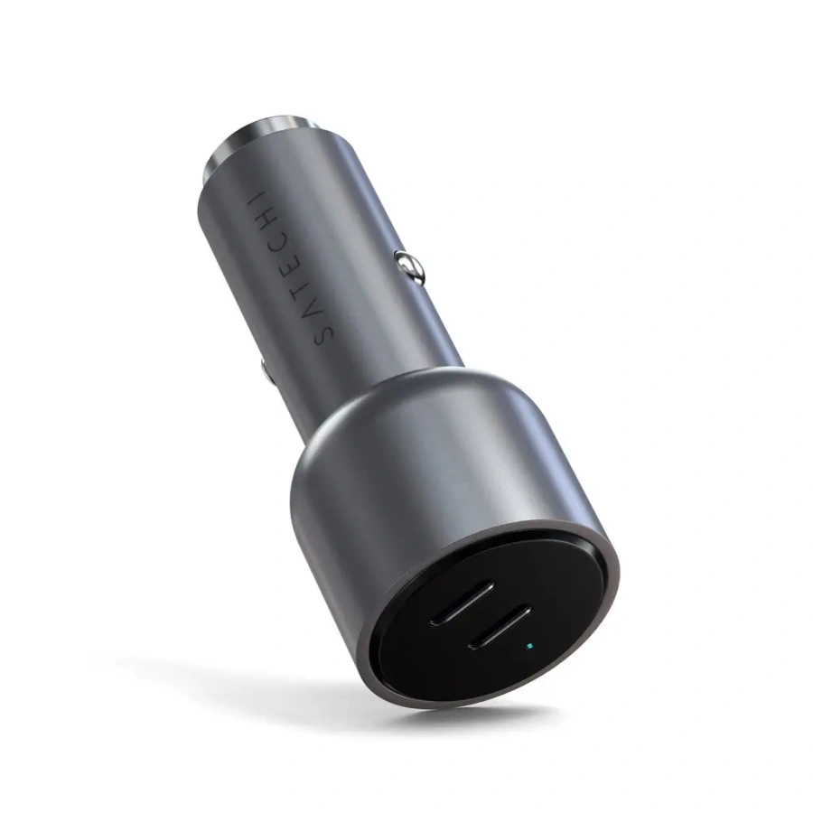 Автомобильное зарядное устройство Satechi 40W Dual USB-C PD Car Charger Space Grey (ST-U2C40CCM)