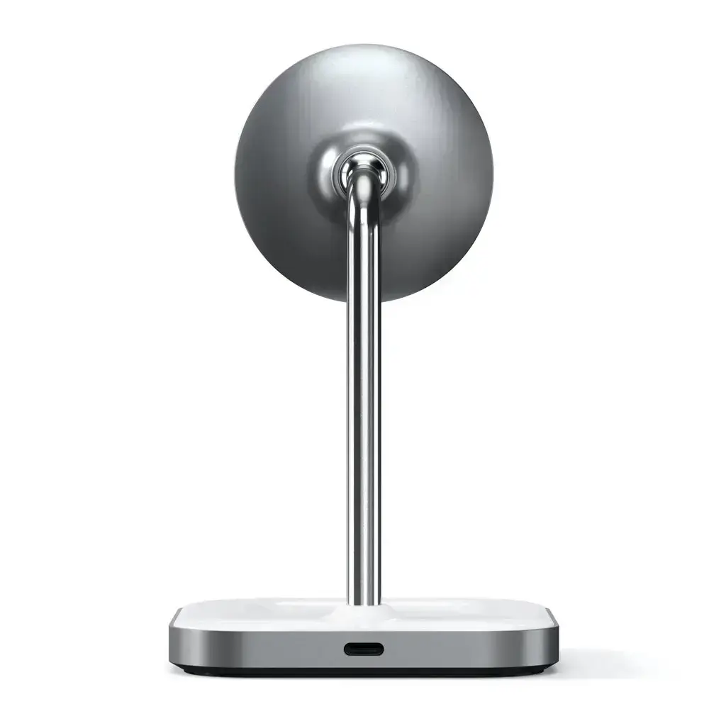 Бездротовий зарядний пристрій Satechi Aluminum 2 in 1 Magnetic Wireless Charging Stand Space Grey (ST-WMCS2M)