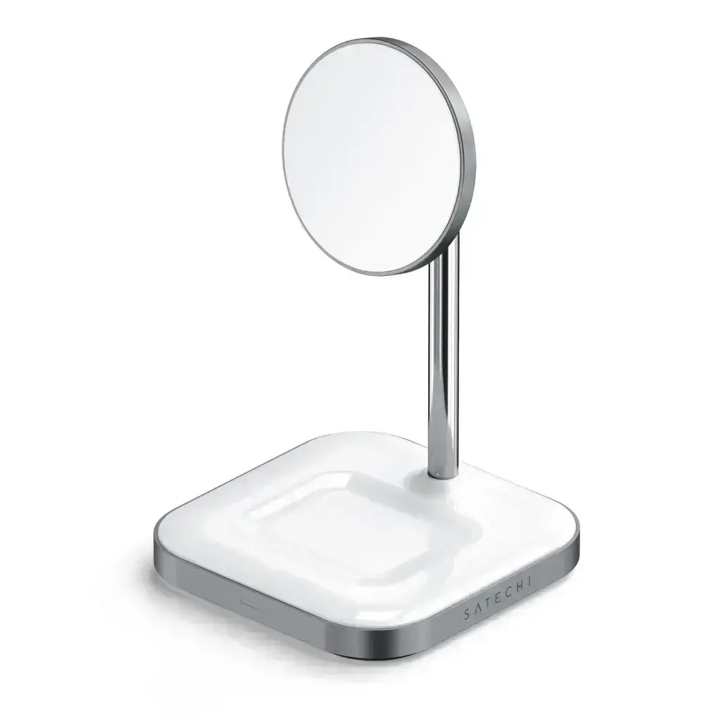 Бездротовий зарядний пристрій Satechi Aluminum 2 in 1 Magnetic Wireless Charging Stand Space Grey (ST-WMCS2M)