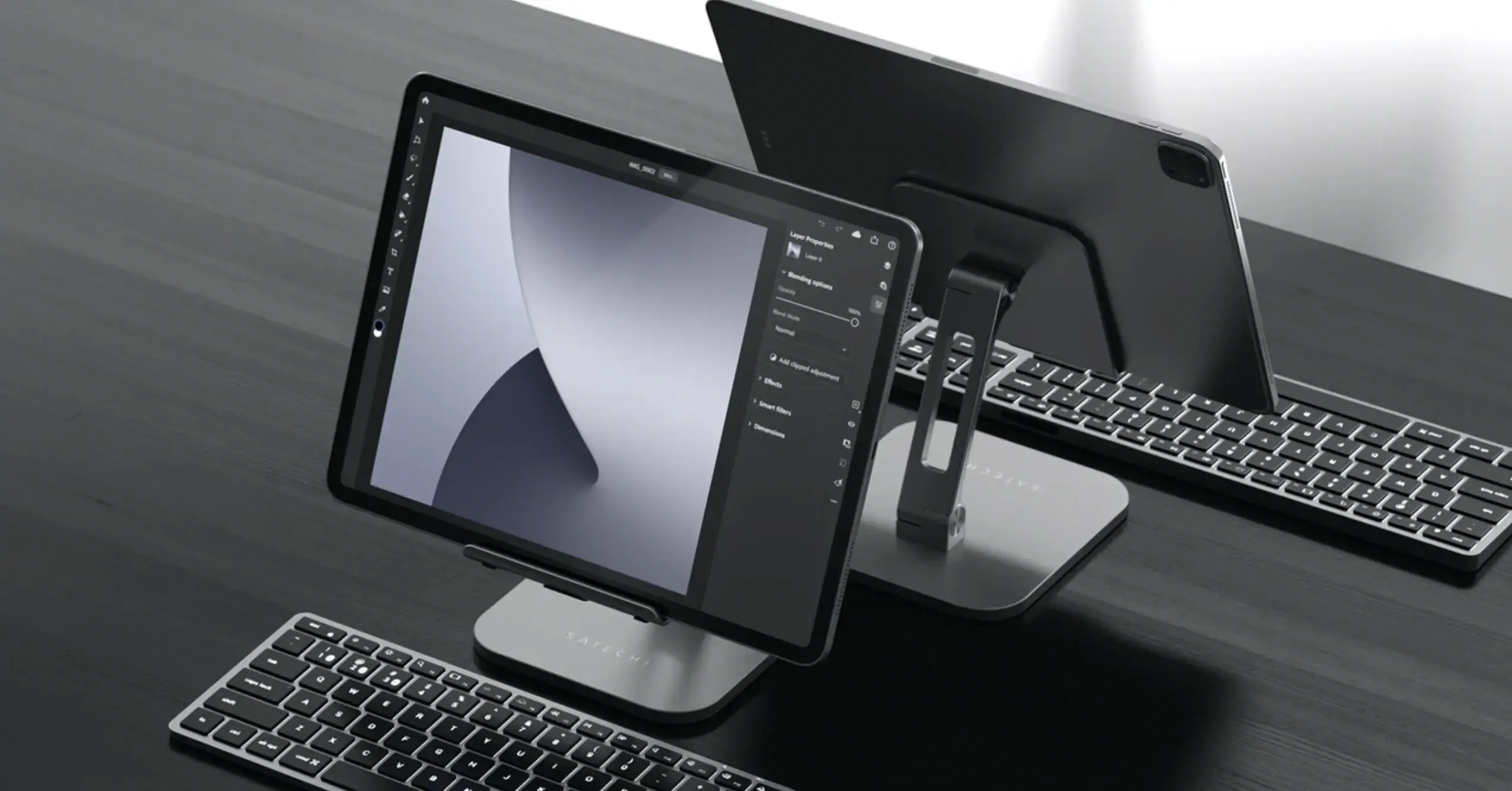 Satechi Aluminum Desktop Stand for iPad/Tablet Space Grey (ST-ADSIM)