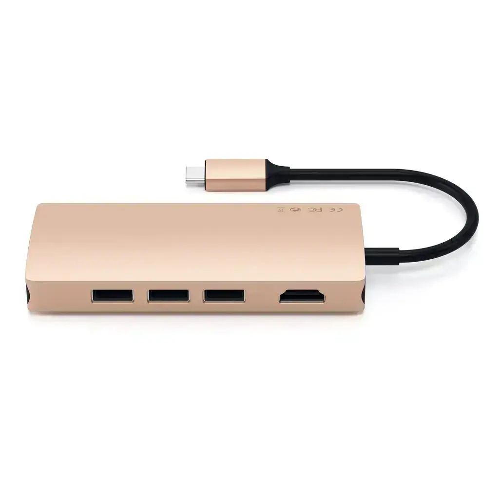 Satechi Type-C Multi-Port Adapter 4K with Ethernet V2 Gold (ST-TCMA2G)