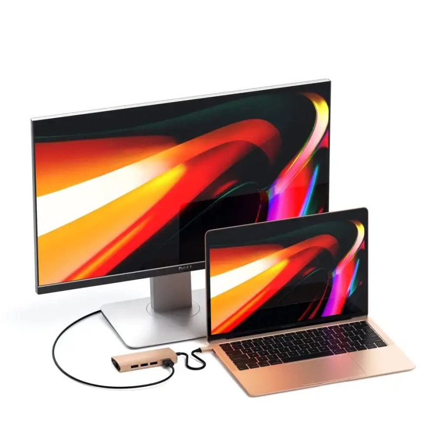 Satechi Type-C Multi-Port Adapter 4K with Ethernet V2 Gold (ST-TCMA2G)