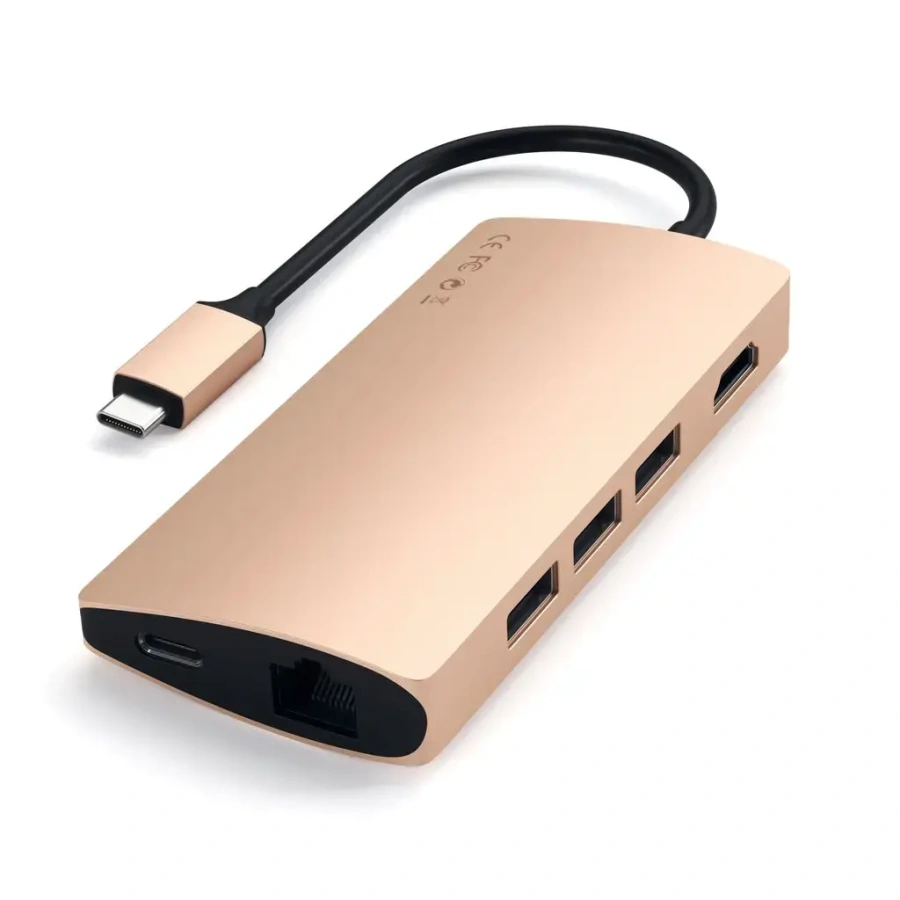 Satechi Type-C Multi-Port Adapter 4K with Ethernet V2 Gold (ST-TCMA2G)