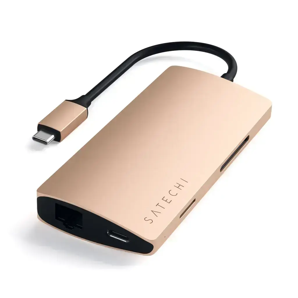 Satechi Type-C Multi-Port Adapter 4K with Ethernet V2 Gold (ST-TCMA2G)