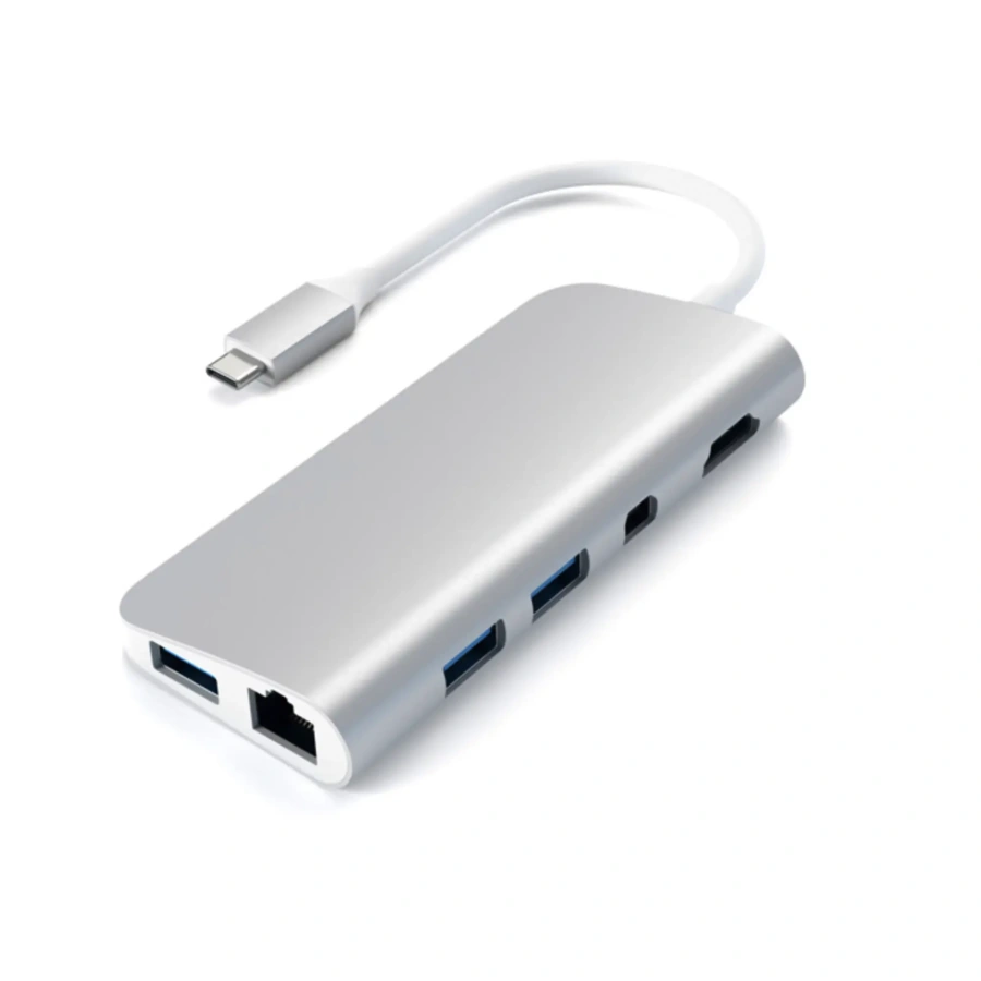 Satechi Aluminum Type-C Multimedia Adapter Silver (ST-TCMM8PAS)