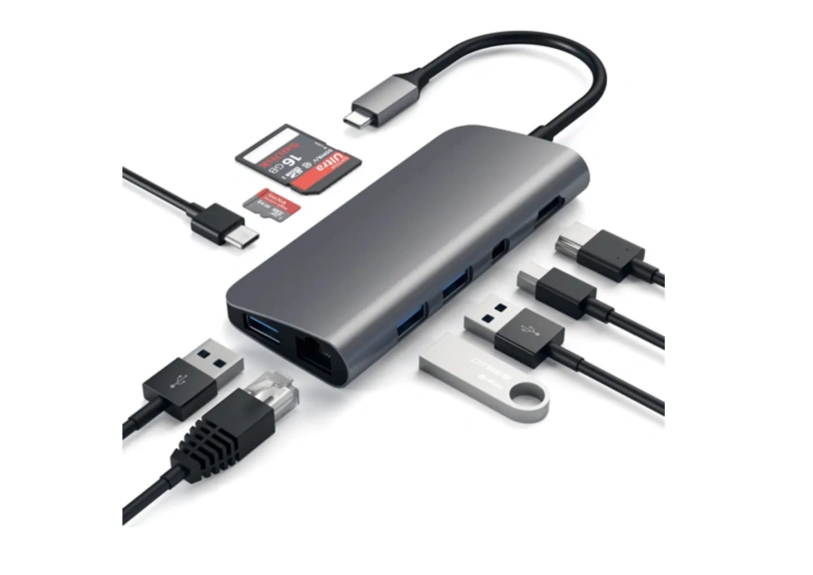 Satechi Aluminum Type-C Multimedia Adapter Space Gray (ST-TCMM8PAM)