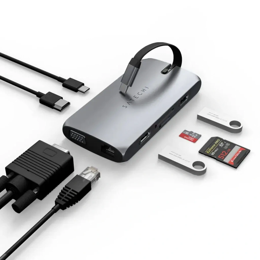 Satechi Aluminum USB-C On-the-Go Multiport Adapter Space Grey (ST-UCMBAM)