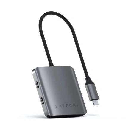 Мультипортовый адаптер Satechi Aluminum 4 Port USB-C Hub Space Gray (ST-UC4PHM)