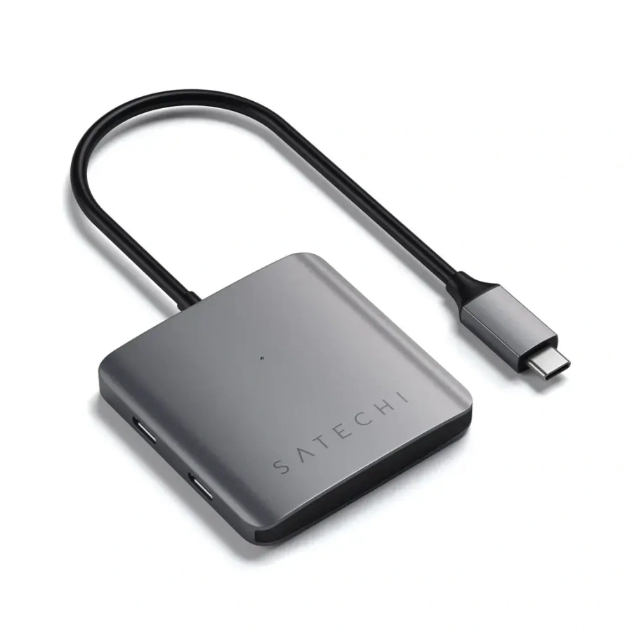 Мультипортовый адаптер Satechi Aluminum 4 Port USB-C Hub Space Gray (ST-UC4PHM)