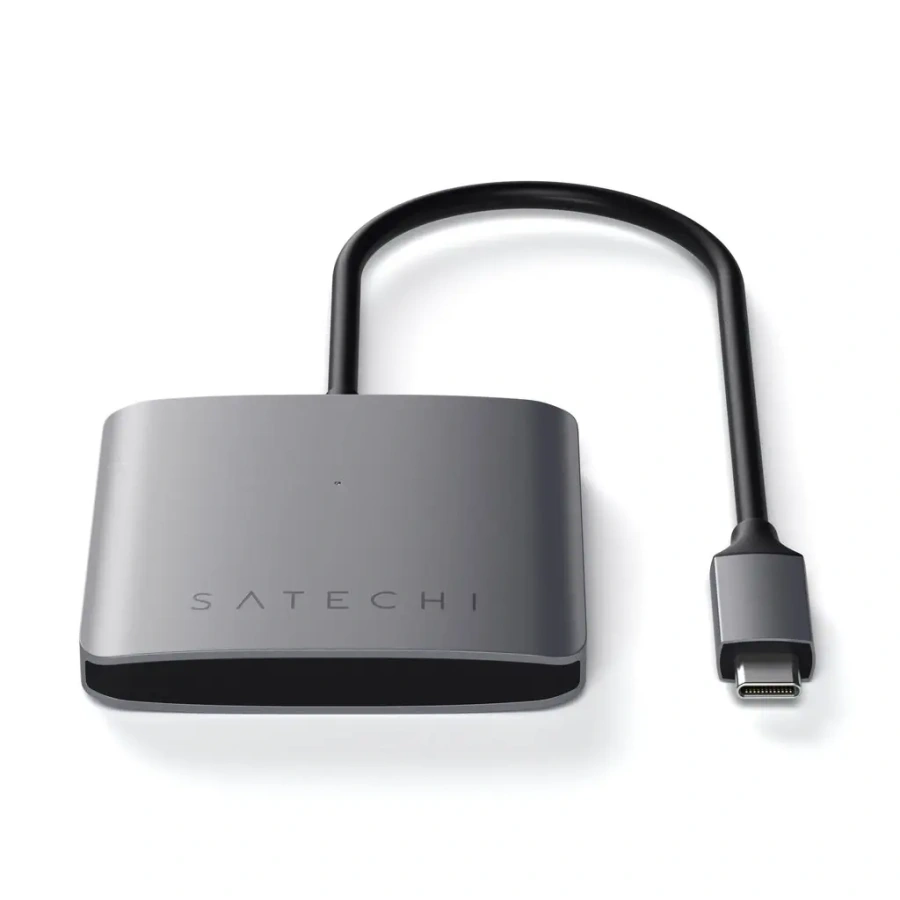 Мультипортовый адаптер Satechi Aluminum 4 Port USB-C Hub Space Gray (ST-UC4PHM)