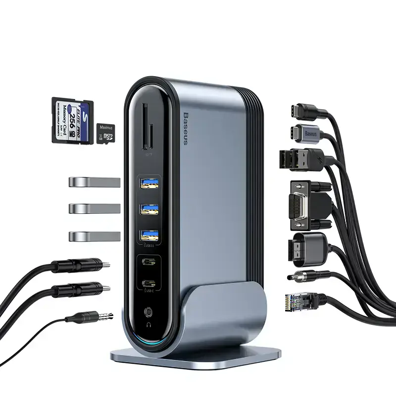 Мультипортовый адаптер Baseus Working Station Multifunctional Type-C HUB Adapter (CAHUB-BG0G)