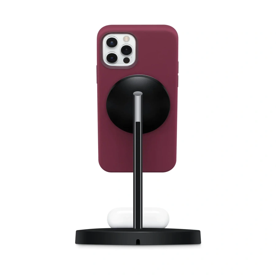 Підставка для бездротової зарядки Belkin 2-in-1 Wireless Charger with MagSafe 15W - Black (WIZ010VFBK)