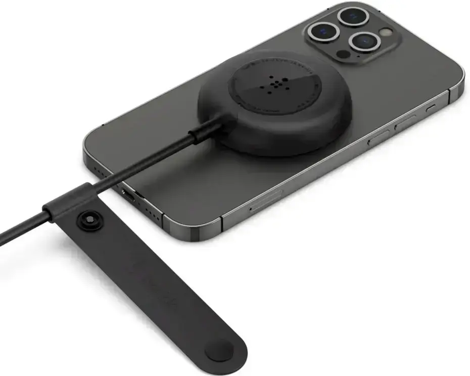 Belkin Magnetic Wireless Charger Compatible with MagSafe 2m - Black (WIA005btBK) [Power Supply Included]